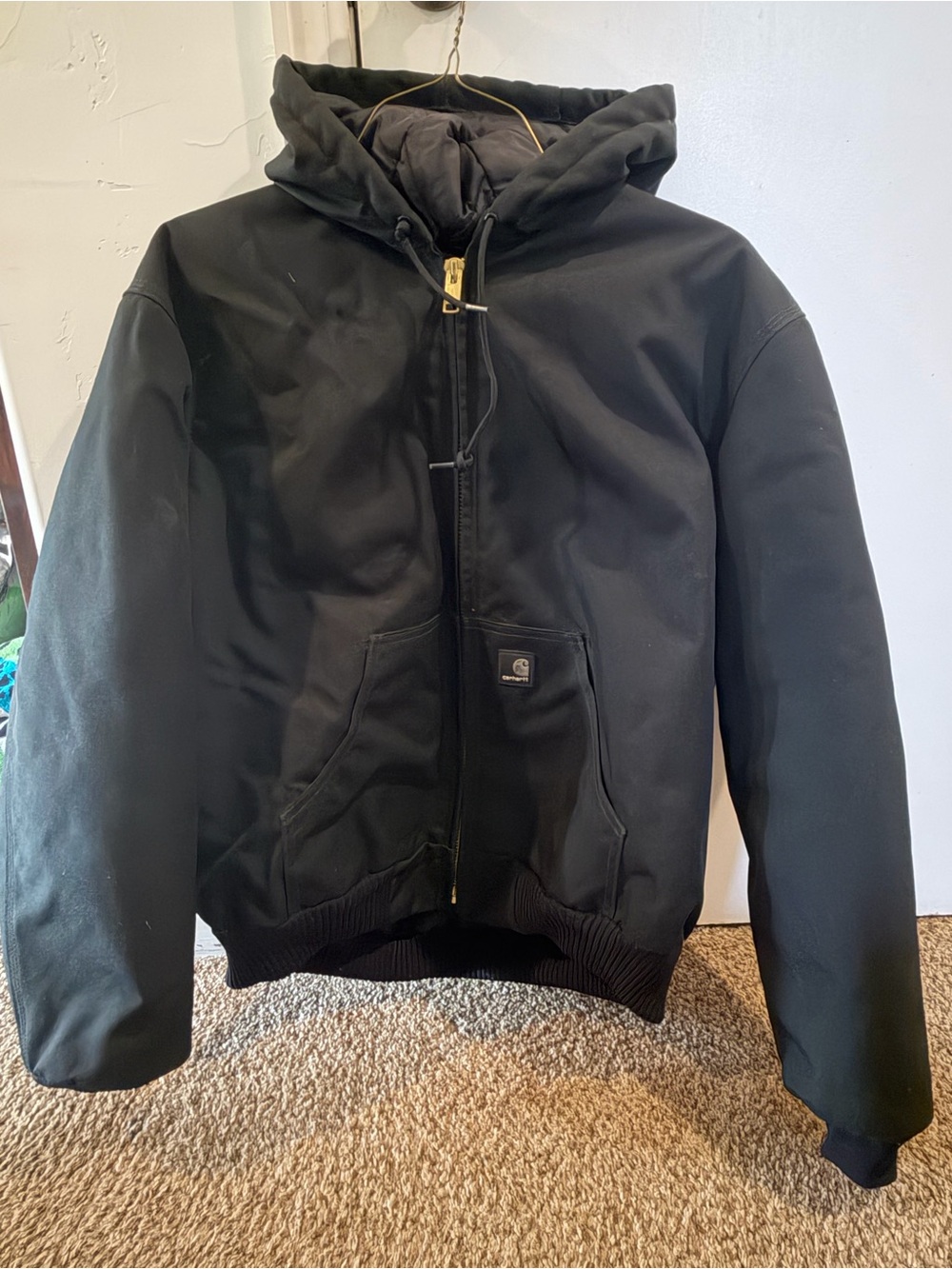 Carhartt Black Insulated Hooded Jacket